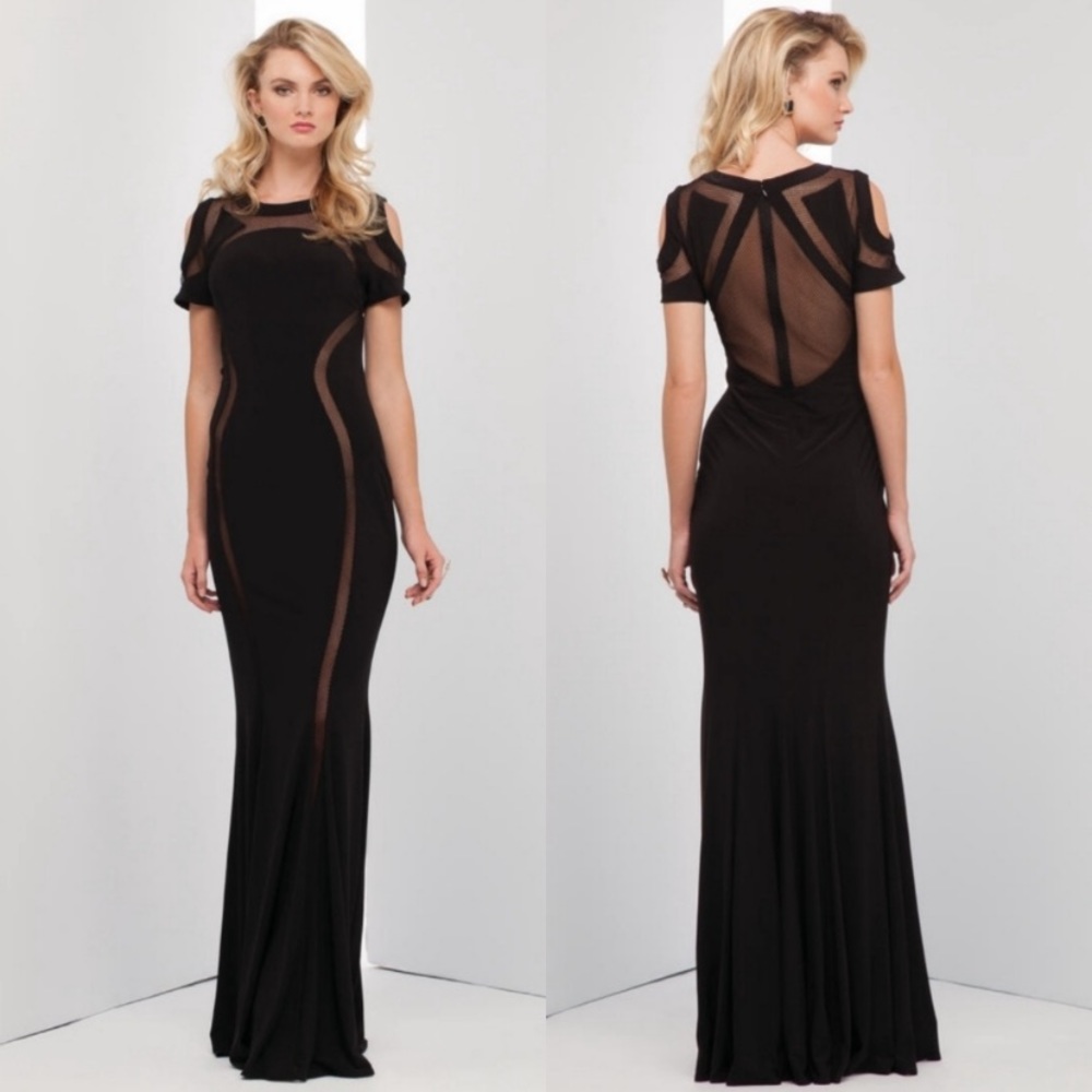 Mignon Black Netted Gown